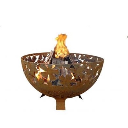 GARDENCONTROL Leaf Fire Bowl, Rust Metal - Large GA2659171